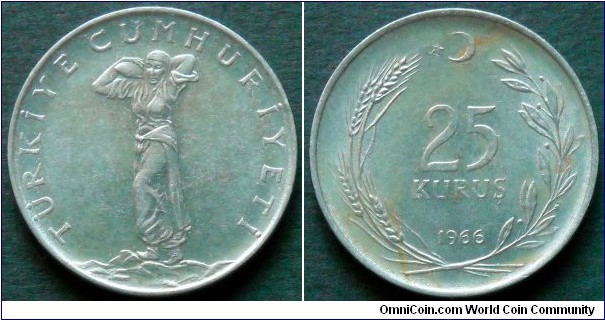 Turkey 25 kurus.
1966