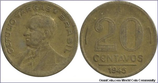 Brasil 20 Centavos 1945