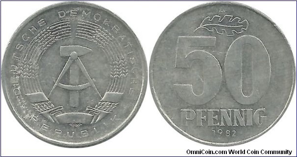 DDR 50 Pfennig 1982