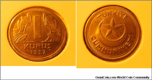 1 kurus Turkey 1937 