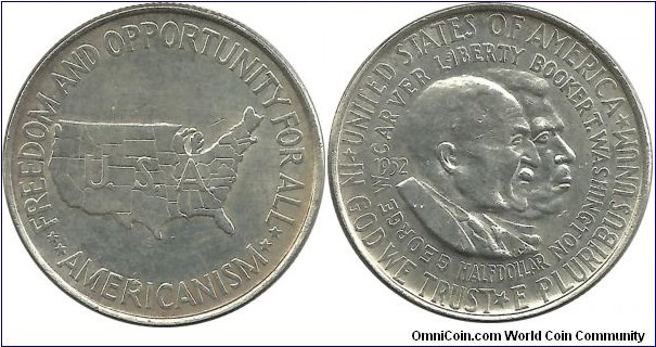 US Carver-Washington Commemorative Half Dollar 1952(P)