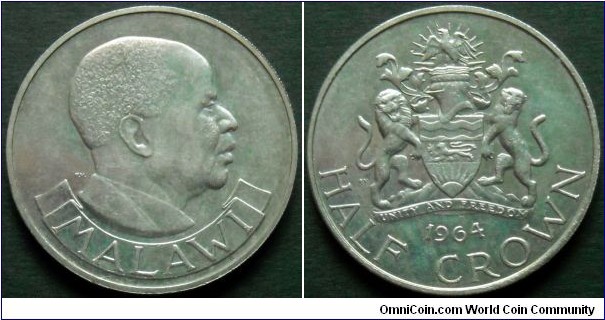 Malawi half crown.
1964