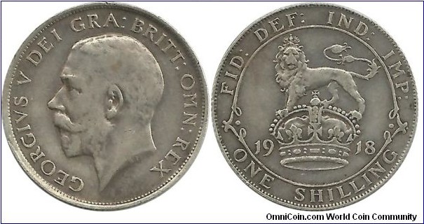 Great Britain 1 Shilling 1918
