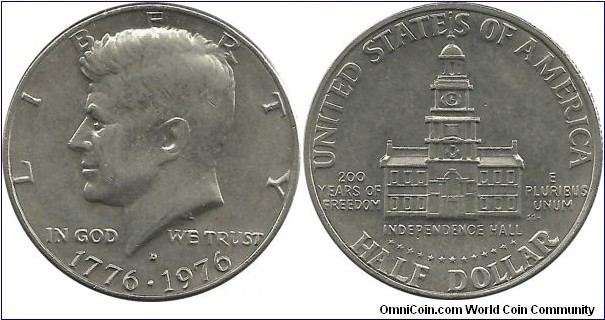 USA Half Dollar 1776-1976D
