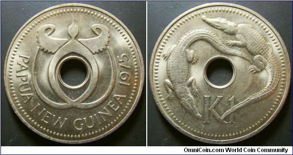 Papua New Guinea 1975 1 kina. Weight: 14.39g. 
