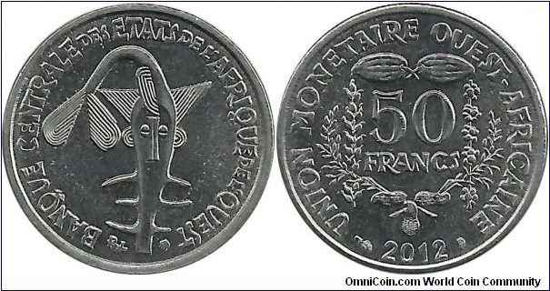 WestAfricanStates 50 Francs 2012