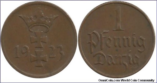 Danzig 1 Pfennig 1923