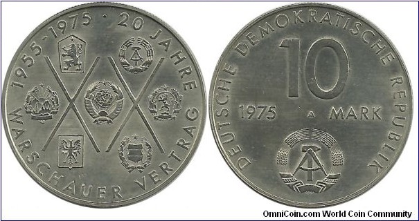 Germany-DDR 10 Mark 1975A