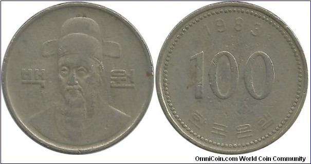 Korea-South 100 Won 1983