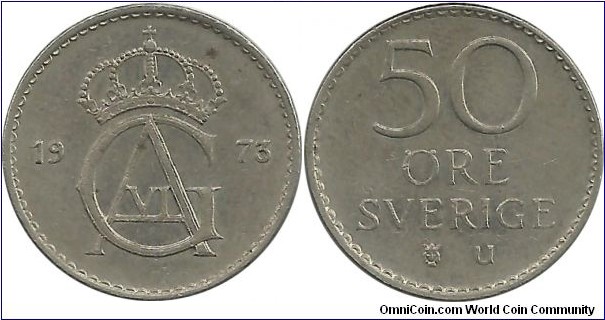 Sweden 50 Öre 1973