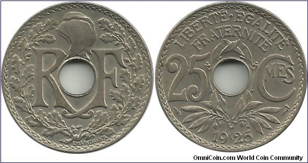France 25 Centimes 1925