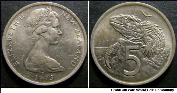 New Zealand 1973 5 cents. Found it circulating in Australia. 