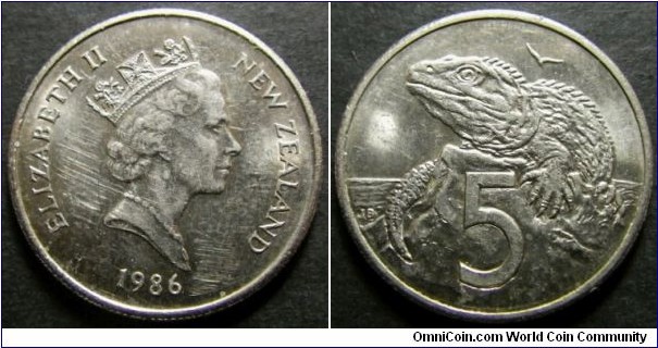 New Zealand 1986 5 cents. Found it circulating in Australia. 