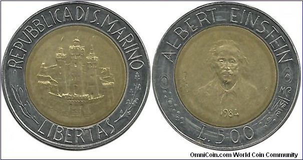 SanMarino 500 Lire 1984R