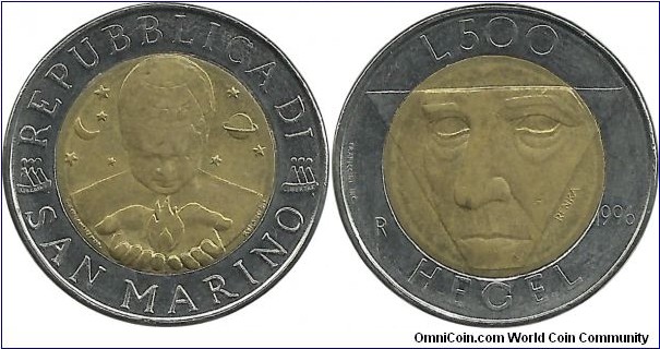 SanMarino 500 Lire 1996R