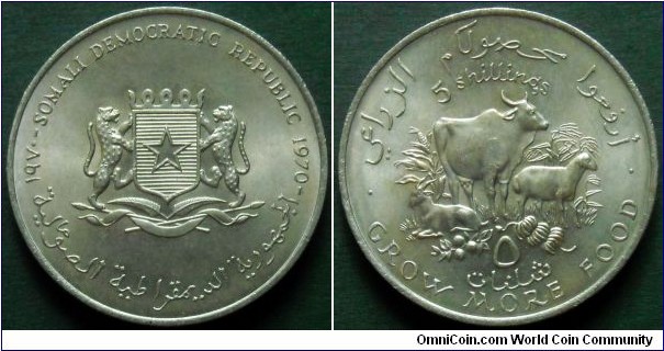 Somalia 5 shillings.
1970, F.A.O. issue.