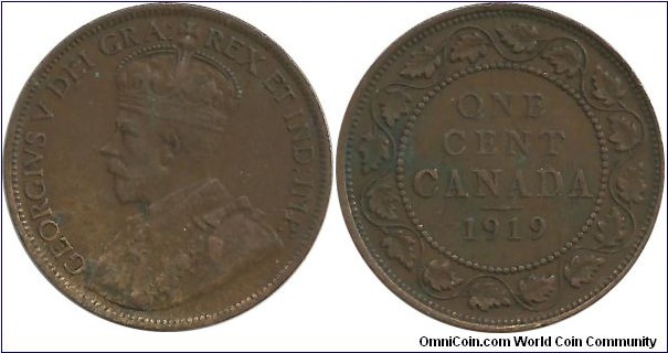 Canada 1 Cent 1919