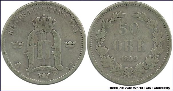 Sweden 50 Öre 1899