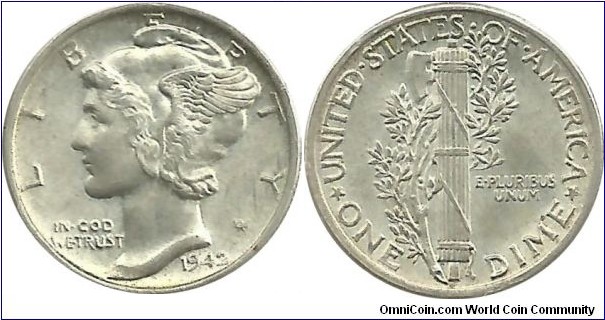 USA One Dime 1942