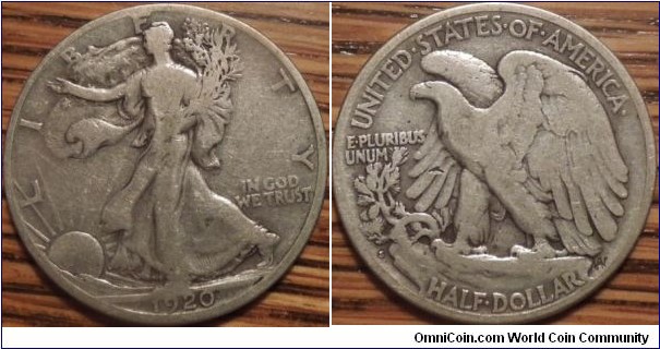 Walking Liberty Half Dollar (S) VG-10