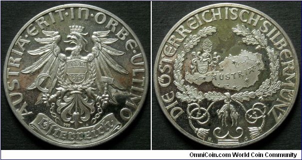 Austria Erit In Orbe Ultimo (AEIOU)
Silver.