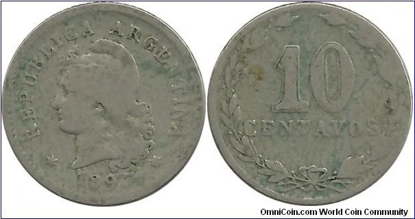 Argentina 10 Centavos 1897
