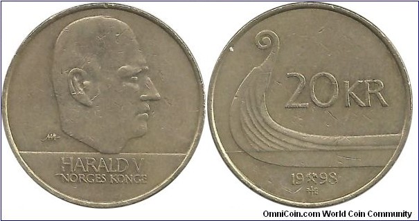 Norway 20 Krone 1998