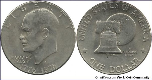 USA 1 Dollar 1776-1976D Type-2