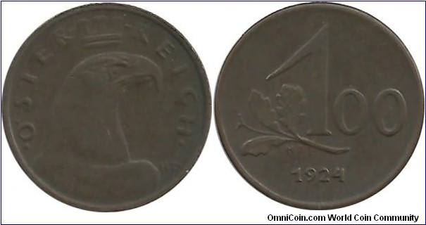 Austria 100 Kronen 1924