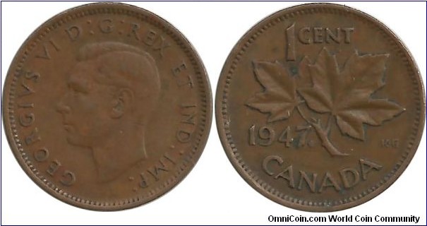 Canada 1 Cent 1947ML