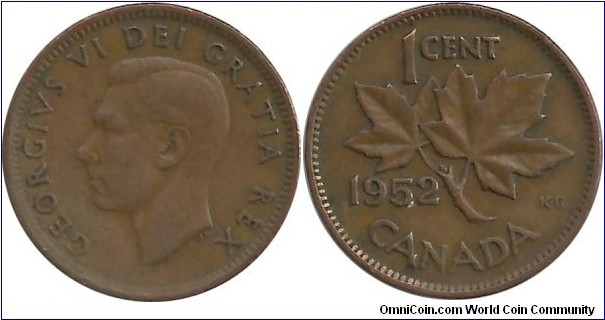 Canada 1 Cent 1952