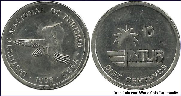 Cuba-INTUR 10 Centavos 1989