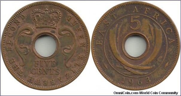 EastAfrica 5 Cents 1963