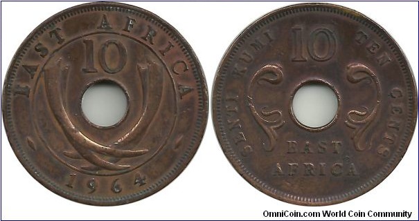 EastAfrica 10 Cents 1964-Independence