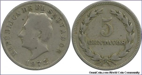 ElSalvador 5 Centavos 1972