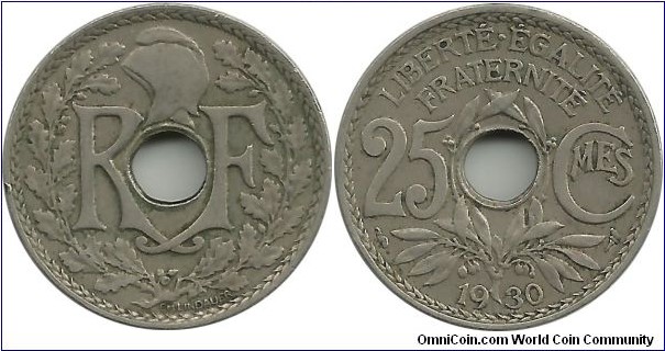 France 25 Centimes 1930