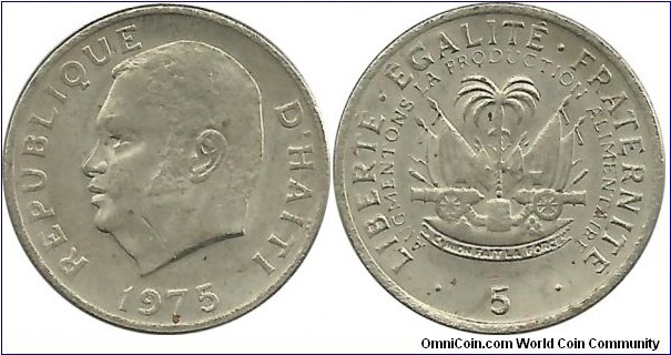 Haiti 5 Centimes 1975-FAO