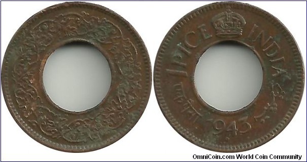 India-British 1 Pice 1943(B)