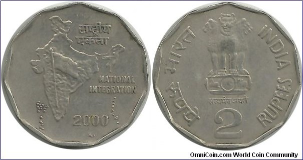 India-Republic 2 Rupees 2000(R)