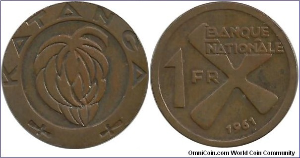 Katanga 1 Franc 1961
