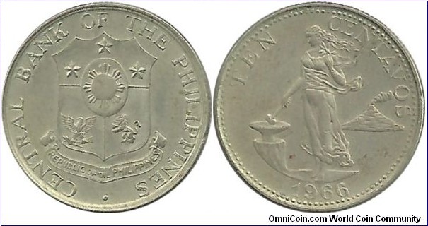Philipines 10 Centavos 1966