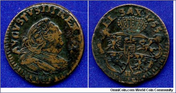 Groshz.
Sachsen-Polen.
August III (1733-1763), von Sachsen.
*H* - Warszaw mint.


Cu.
