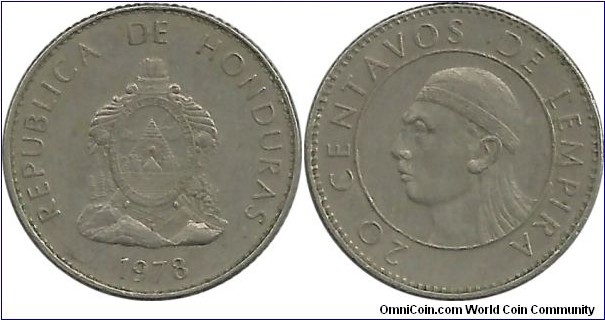 Honduras 20 Centavos 1978