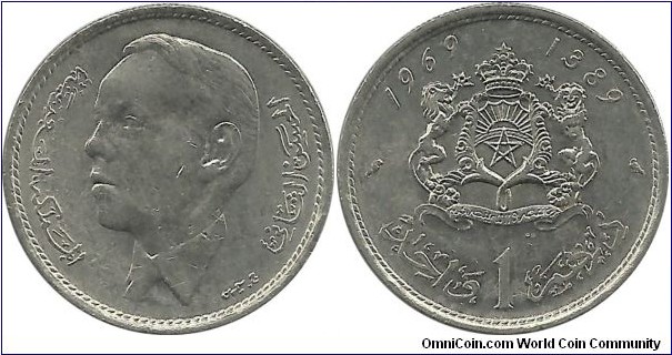 Morocco 1 Dirham AH1389-1969