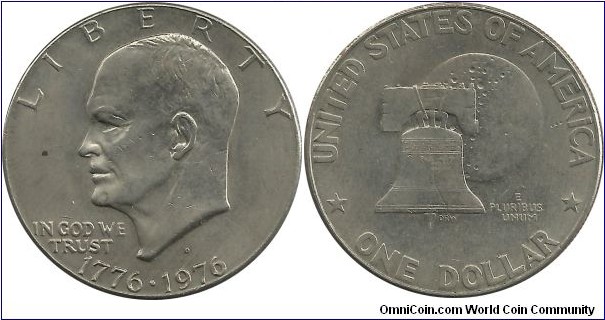 USA 1 Dollar 1776-1976D - Type 1