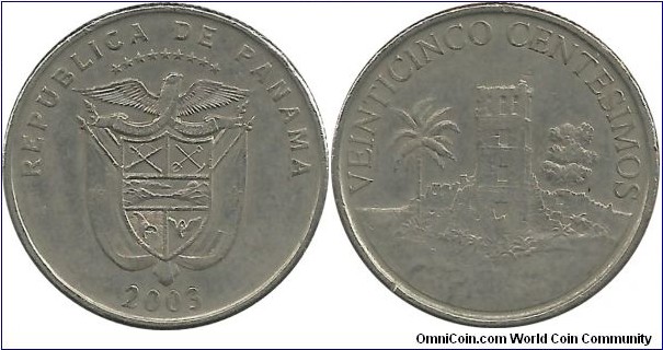 Panama 25 Centesimos 2003