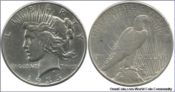 USA 1 Dollar 1935S-Peace