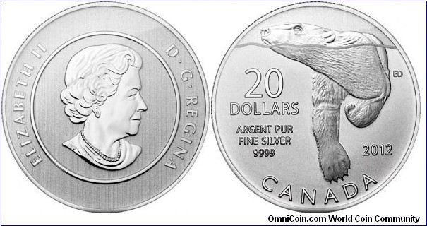 Canada, 20 dollars, 2012 $20 for $20 Fine Silver Coin Series - Polar Bear