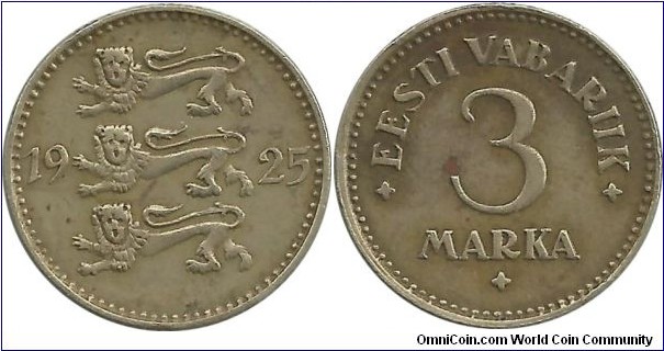Estonia 3 Marka 1925