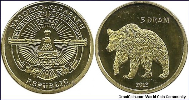 NKarabagh-Republic 5 Dram 2013